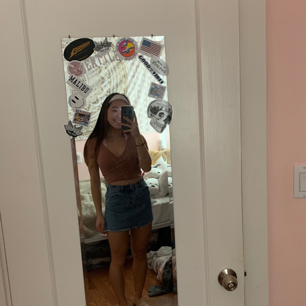 brandy melville denim juliette skirt